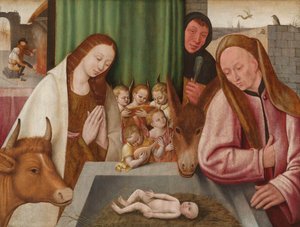 Syntymä, noin 1550-1600 tekijältä Hieronymus Bosch