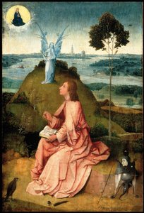 Pyhä Johannes evankelista Patmosella, n. 1505 tekijältä Hieronymus Bosch