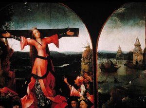 St. Liberata Triptyykki (öljy levylle) (numero 165417) tekijältä Hieronymus Bosch