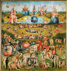 Ihanuuksien puutarha, triptyykki, keskimmäinen paneeli tekijältä Hieronymus Bosch