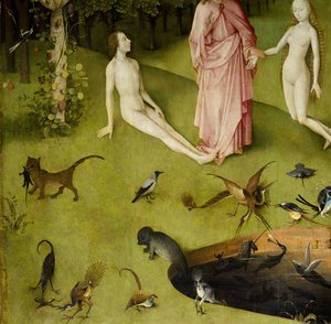 Maallisten ilojen puutarha, 1490-1500 tekijältä Hieronymus Bosch