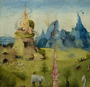 Maallisten ilojen puutarha, 1490-1500 tekijältä Hieronymus Bosch