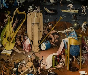 Maallisten ilojen puutarha, 1490-1500 tekijältä Hieronymus Bosch