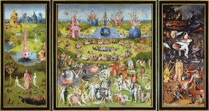 Maallisten ilojen puutarha, 1500-luku. tekijältä Hieronymus Bosch