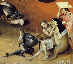 The Garden of Earthly Delights, noin 1500 (yksityiskohta 3425) tekijältä Hieronymus Bosch