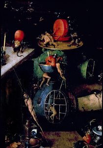 Viimeinen tuomio (alttaritaulu): Urnan yksityiskohta tekijältä Hieronymus Bosch
