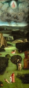 Viimeisen tuomion triptyykki, vasen paneeli, noin 1485. tekijältä Hieronymus Bosch