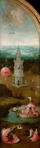 Viimeisen tuomion triptyykki, vasen paneeli, noin 1490-1510. tekijältä Hieronymus Bosch