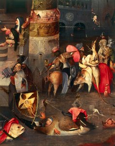 Pyhän Antoniuksen kiusauksen triptyykki (keskipaneeli) tekijältä Hieronymus Bosch