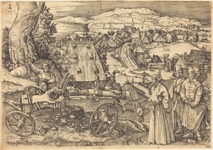 Suuri tykki tekijältä Hieronymus Hopfer after Albrecht Dürer
