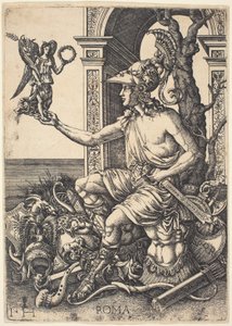 Rooman personifikaatio tekijältä Hieronymus Hopfer after Giovanni Battista Palumba