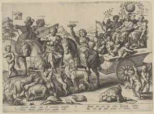 lapsuus The Four Ages of Man and Death (sarjan nimi) tekijältä Hieronymus Wierix