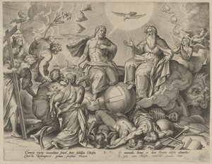 Viimeinen tuomio The Four Ages of Man and Death (sarjan nimi) tekijältä Hieronymus Wierix