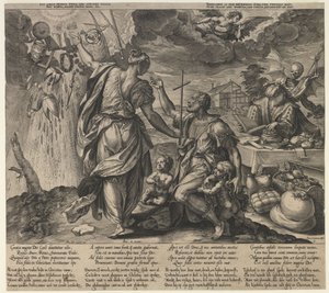 Kaksi kuolemaa, 1500-luvun toinen puoli. tekijältä Hieronymus Wierx