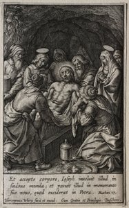 Passion: The Tombment. tekijältä Hieronymus or Jerome Wierix