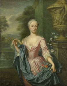 Pieter Teding van Berkhoutin vaimon Claudine van Royenin (s. 1712) muotokuva tekijältä Hieronymus van der Mij