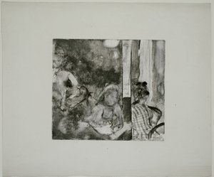 Naiset kahvilan terassilla illalla tekijältä Hilaire Germain Edgar Degas