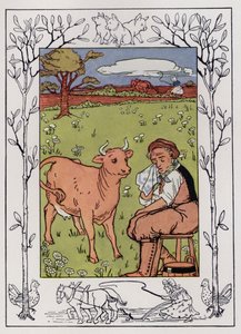 Vanha mies ja hänen vaimonsa (väri litho)