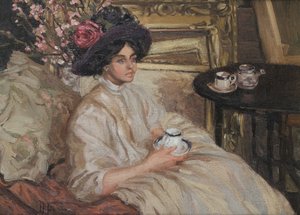 Iltapäivätee, 1917. tekijältä Hilda Fearon