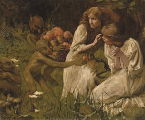 Peikkomarkkinat (öljy kankaalle) tekijältä Hilda Koe