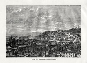 Lyon ja Croix-Roussen vuoret, Ranska, 1879 tekijältä Hildibrand