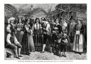 Tyypit ja puvut Norjassa, 1879.