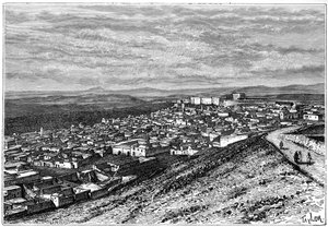 Näkymä El Kefistä, Tunisiasta, 1890