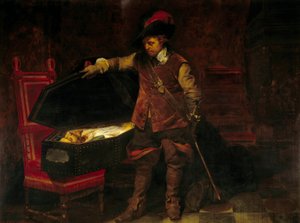 Cromwell Charles I Stuartin (1649) arkun edessä. Oliver Cromwell (1599-1658) määräsi oikeudenkäynnin Englannin kuningasta vastaan, joka tuomittiin ja tuomittiin 9. helmikuuta