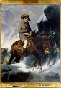 Muotokuva Napoleon Bonapartesta (1769-1821) ylittämässä Saint Bernardin vuonna 1800 Paul Delarochen (1797-1856) maalaus. 1848. Dim. 2,22 x 2,89 m. - Muotokuva Napoleon Bonapartesta (1769-1821) ylittämässä Saint Bernardin vuonna 1800. Paul Delarochen maalau