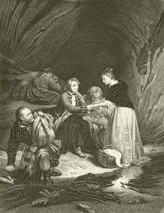 Charles Edward (teeskentelijä) ja Flora Macdonald tekijältä Hippolyte Delaroche