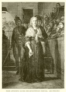 Marie Antoinette jättää vallankumouksellisen tuomioistuimen tekijältä Hippolyte Delaroche