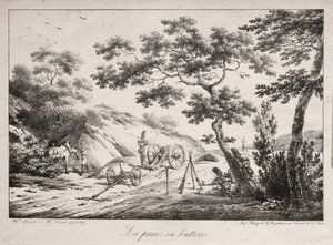 Canon Ready to Fire, 1817. tekijältä Hippolyte Lecomte