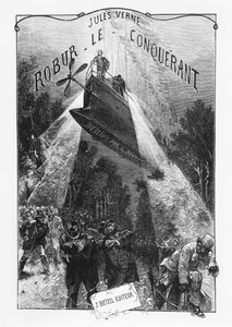 Jules Vernen (1828-1905) "Robur le Conquerant" -elokuva Pariisissa, Hetzel, 1886