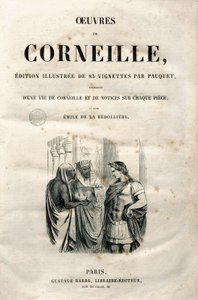 Pierre Corneillen (1606-1684) teosten etulevy, painos 1864 (kaiverrus)