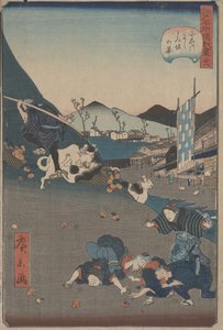 Näkymä Nishi ja Kazu Isaka Koishikawa, n. 1860 (o d t)
