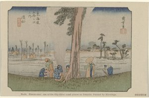 Hamamatsu Nro 30. Hawawatsu: yksi Tokaidon viidestäkymmenestä kolmesta merkittävästä paikasta, Hiroshigen maalaama De Tôkaidô van Hiroshige (sarjan nimi) Hiroshige no fude Tôkaidô (sarjan nimi esineellä) tekijältä Hiroshige (I) , Utagawa