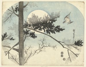 Käki ja mänty tekijältä Hiroshige (I) , Utagawa
