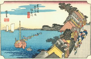 Kanagawa - Yokohama, kuten se näytti Tokugawan aikakaudella.