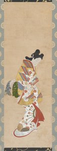 Naisen seisova hahmo, 1700-luku. tekijältä Hishikawa Morofusa