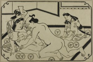 Arkki shunga-albumista tekijältä Hishikawa Moronobu
