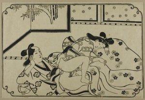Arkki shunga-albumista tekijältä Hishikawa Moronobu