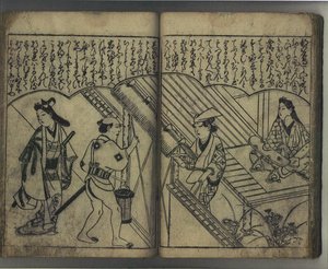 Iloa Japanin kaunottarien kanssa (Wakoku bijin asobi) tekijältä Hishikawa Moronobu