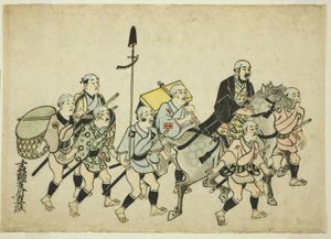 Daimyon kulkue tekijältä Hishikawa Moronobu