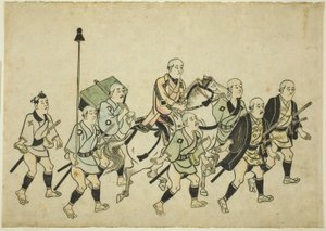 Daimyon kulkue tekijältä Hishikawa Moronobu