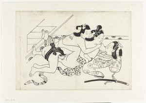 Eroottinen show tekijältä Hishikawa Moroshige (attributed to)