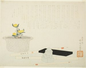 Potted adonis kirjoitusvälineillä tekijältä Hishikawa Sori III