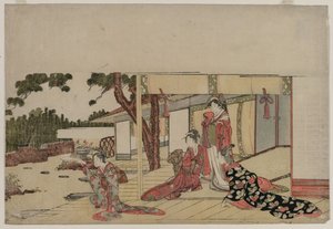Naiset verannalla tekijältä Hishikawa Sori III