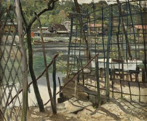 Maisema Meudonista, Ranskasta, 1884 tekijältä Hjalmer Eilif Emanuel Peterssen