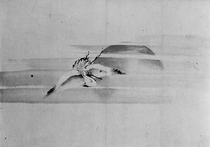Nosturi ja aurinko, 1800-luku. tekijältä Hokusai School.