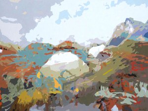 Landscape Obscura - 12, 2024 (öljy kankaalle) tekijältä Holly Boruck